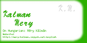 kalman mery business card